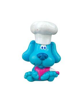 Vintage 1999 Nick Jr Blue's Clues Blue with Chef Hat PVC Figure Pastry Chef